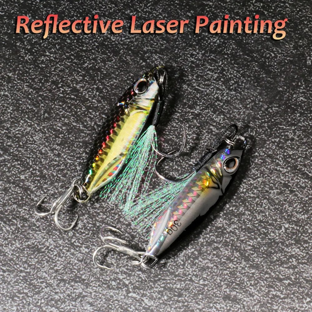 Metall Jig Angeln Locken 10g 20g 30g 40g Shore Casting Swimbait VIB Löffel Angelhaken Spinner LAKE ozean Tackle Pesca Künstliche Köder – Detail 5