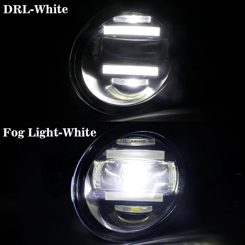 2 X Car LED Fog Light Assembly with Daytime Running Lamp DRL H11 For Renault Clio II (Facelift) 2003-2016 (Not Fit Pre-Facelift)