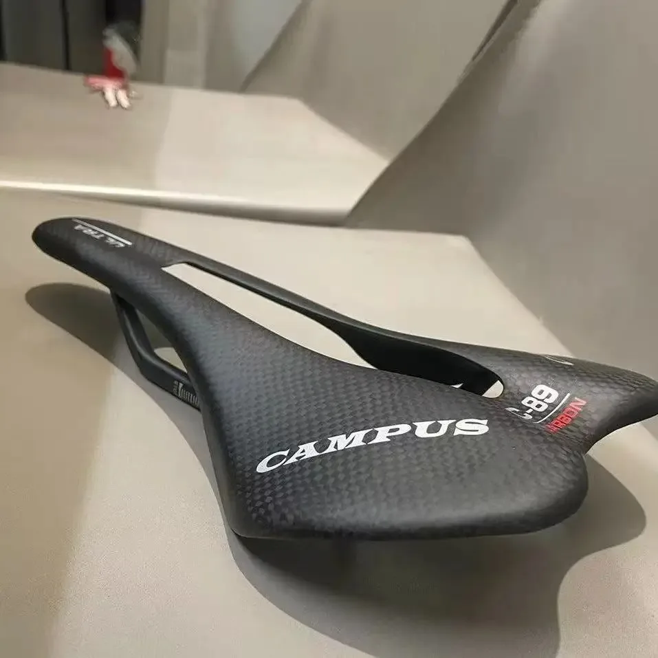 Superleichter Vollcarbon-Ledersattel MTB/Rennradsattel Carbon-Schienen Fahrradsitz 248 * 145 mm – Detail 4