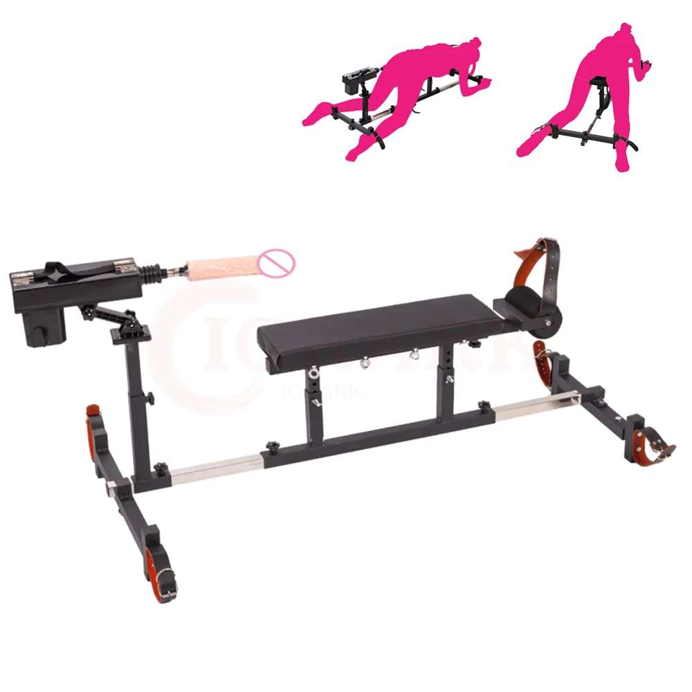 Grote Sex Machine Knielen Bdsm Bondage Bed Frame Volwassen Games Hond Slaaf Hoofdsteunen Sex Speelgoed Voor Koppels Automatische Intrekbare Pistool foto