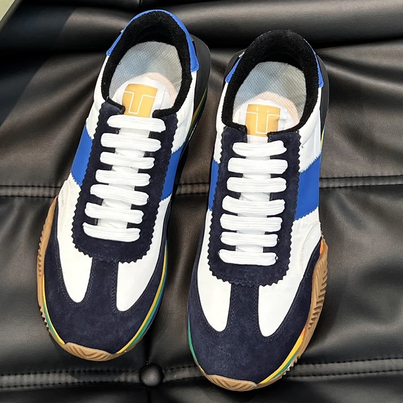 

Suede Genuine Leather men's sports shoes comfortable soles breathable soft High Quality Luxury Walking Sneakers Casual