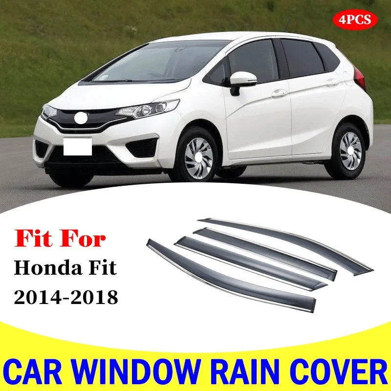 

Козырек для окна для Honda Fit 2014-2018, защитный экран от дождя для автомобиля, дефлекторы, навес, отделка, крышка, внешние аксессуары для стайлинга автомобиля, запчасти