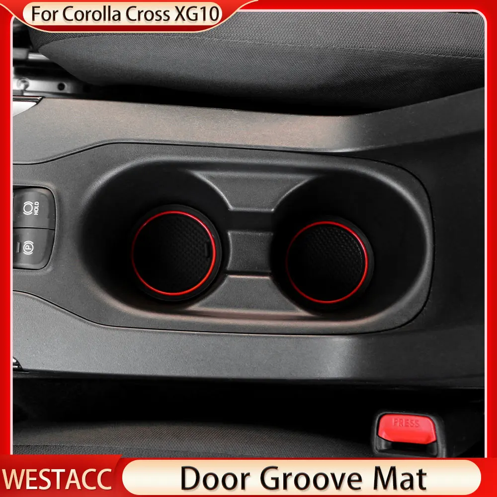 Dust-Proof Car Door Groove Mats with Cup Cushion and Gate Slot Accessories