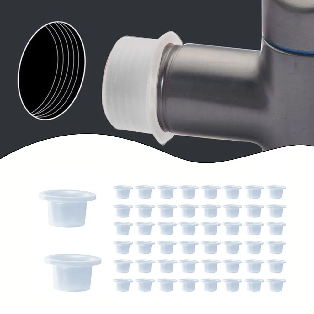 

50pcs Faucet Sealing Ring Gasket Silicone Sleeve Plug 4 Points Waterproof Leak-proof Apron Raw Tape For Triangle Valve Hardware