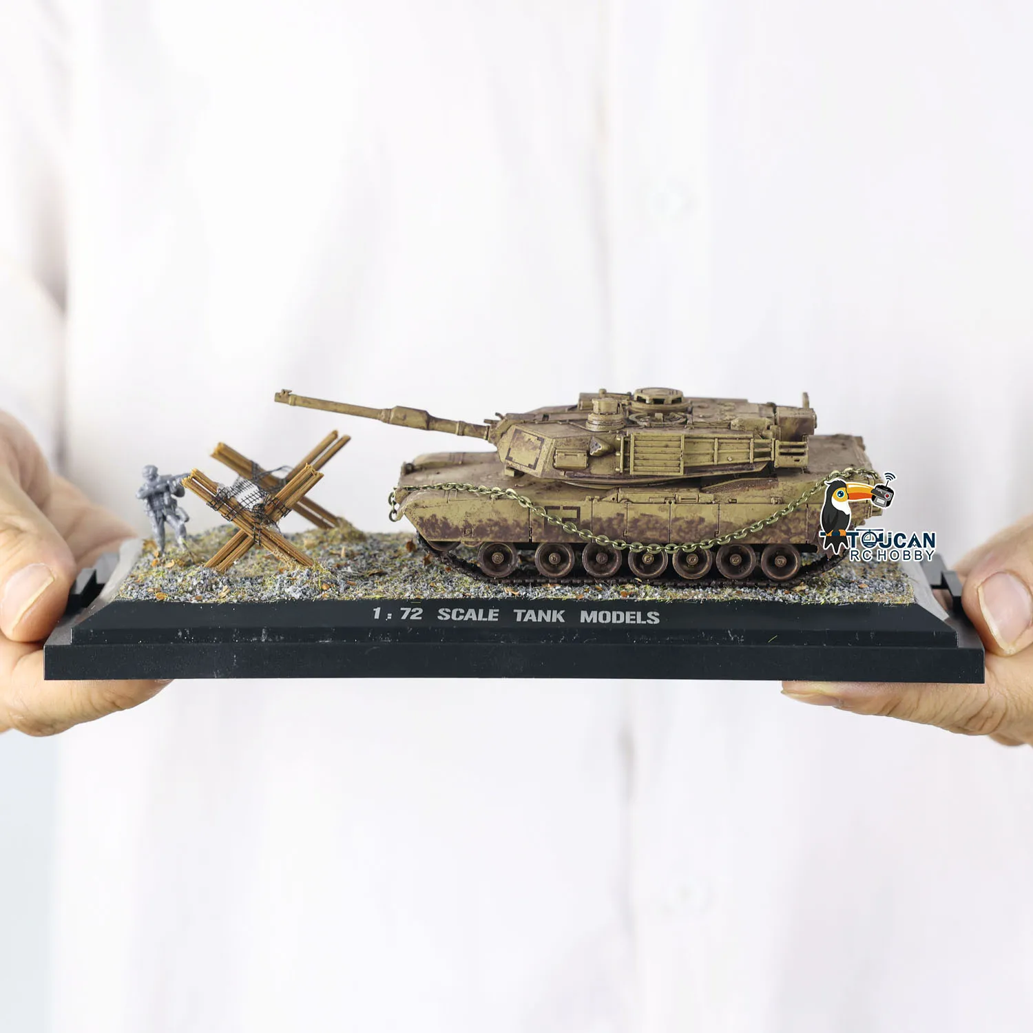 Henglong US Abrams M1A2 3918 Static Plastic Tank 1/72 Scale Model Without Radio System Electronics Mini Toys Boys Gifts TH24304 4