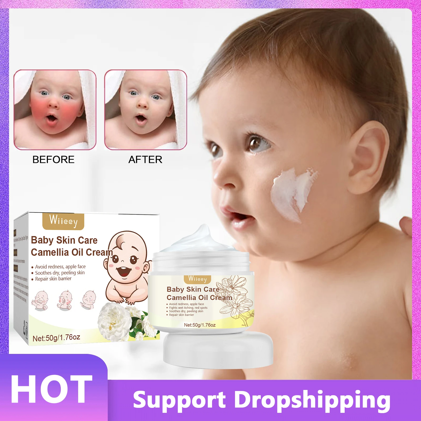 BabyMoisturizerFaceCreamCamelliaOilGentleNoStimulationKid