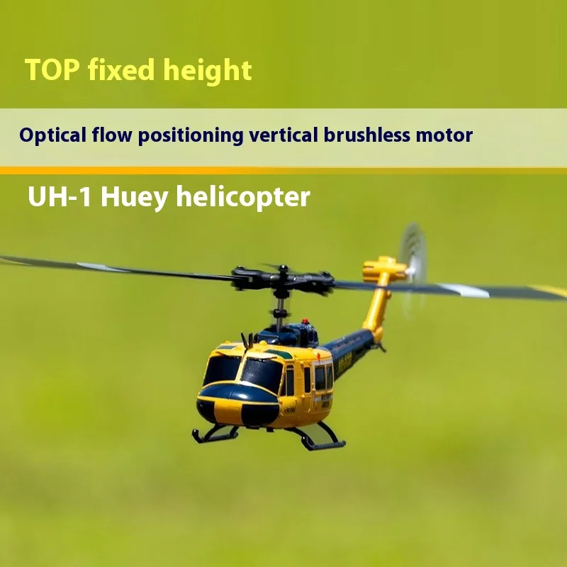 Rcera Uh1 Huey RC 헬리콥터 6채널 스턴트 시뮬레이션 모델 UAV 광학 흐름 포지셔닝 원키 반전 라이다 1/48 스케일