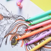 6pcs Soft Brush Fluorescence Pen Set Pastel Markers Coloring Highlighter Calligraphy Pen For Office Art Student Supplies 4