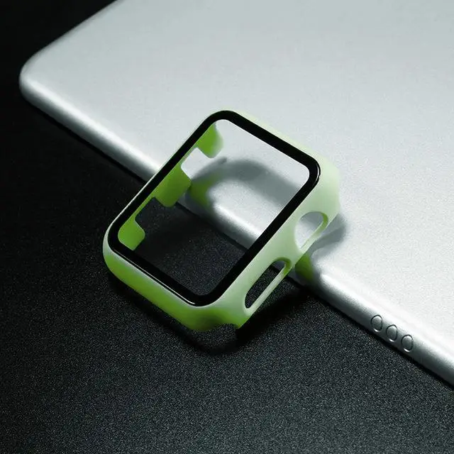 Premium Tempered Glass Hard PC Bumper Case for Apple Watch Screen Protection