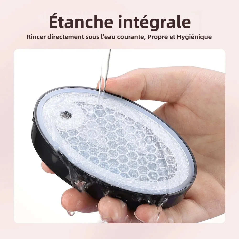 Broyeur électrique hydratant pour les pieds, luminothérapie rouge et bleue, exfoliant les callosités et les peaux mortes, rechargeable par USB, avec spray pour pédicure_voghion.com