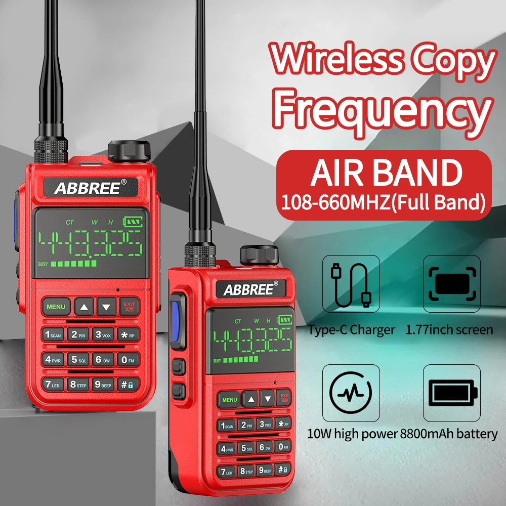 2 шт. Любительская Беспроводная рация с полным диапазоном UHF VHF Ham |