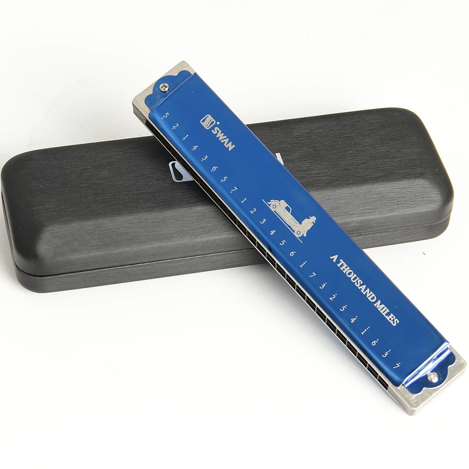 

High-end harmonica Swan 24 Hole Harmonica Polyphony Accent C Adult Students Beginners Professional Performce Harmonica