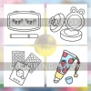 "Adult Picture Book - Pink-Themed Mini Cosmetics Coloring Book: A Beautiful Gift for Relaxation and Creativity 4