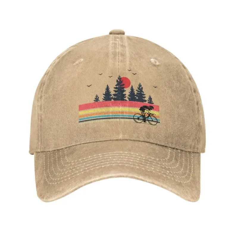 Moda Cotone Vintage Retro Bicicletta Ciclismo Mountain Bike Berretto Da Baseball Per Donna Uomo Traspirante Mtb Ciclismo Outdoor Ciclista Cappello