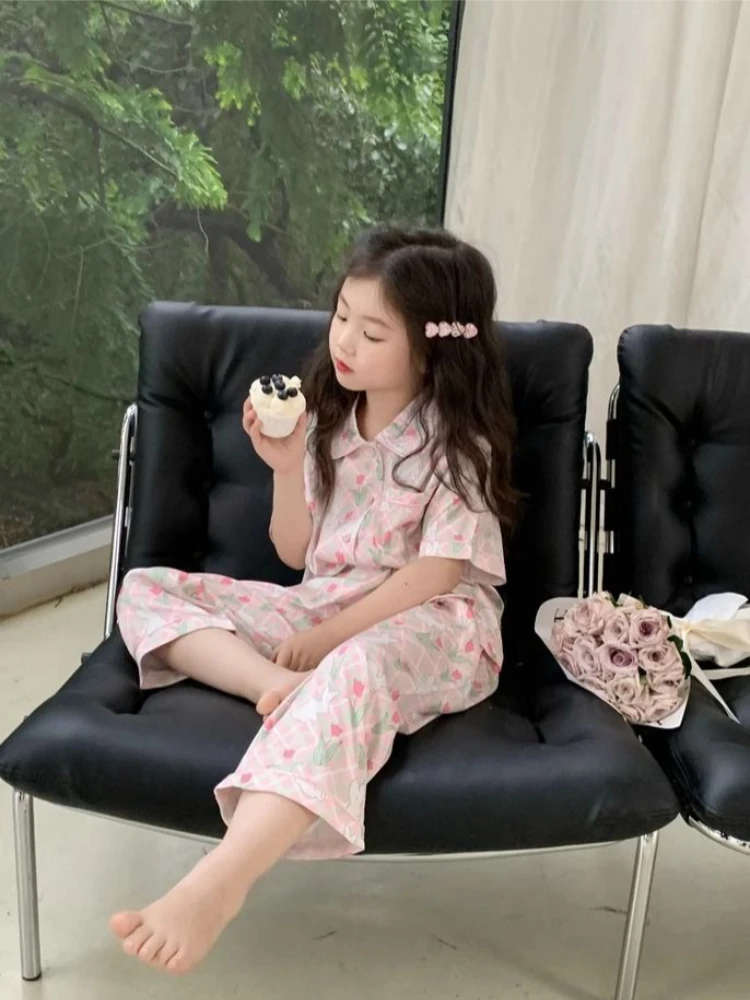 여아 여름 파자마 세트 반팔 탱크탑   귀여운 잠옷