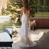 Simple Wedding Dresses For Women 2024 V-Neck Bridal Gowns Lace Appliques Sheath Mermaid Sexy Robes Vestidos De Novia Customized 2
