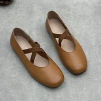 Cowhide women's shoes, tassel flat bottom, all genuine leather, Mary Jane shoes, Le Fu shoes, high-quality 1