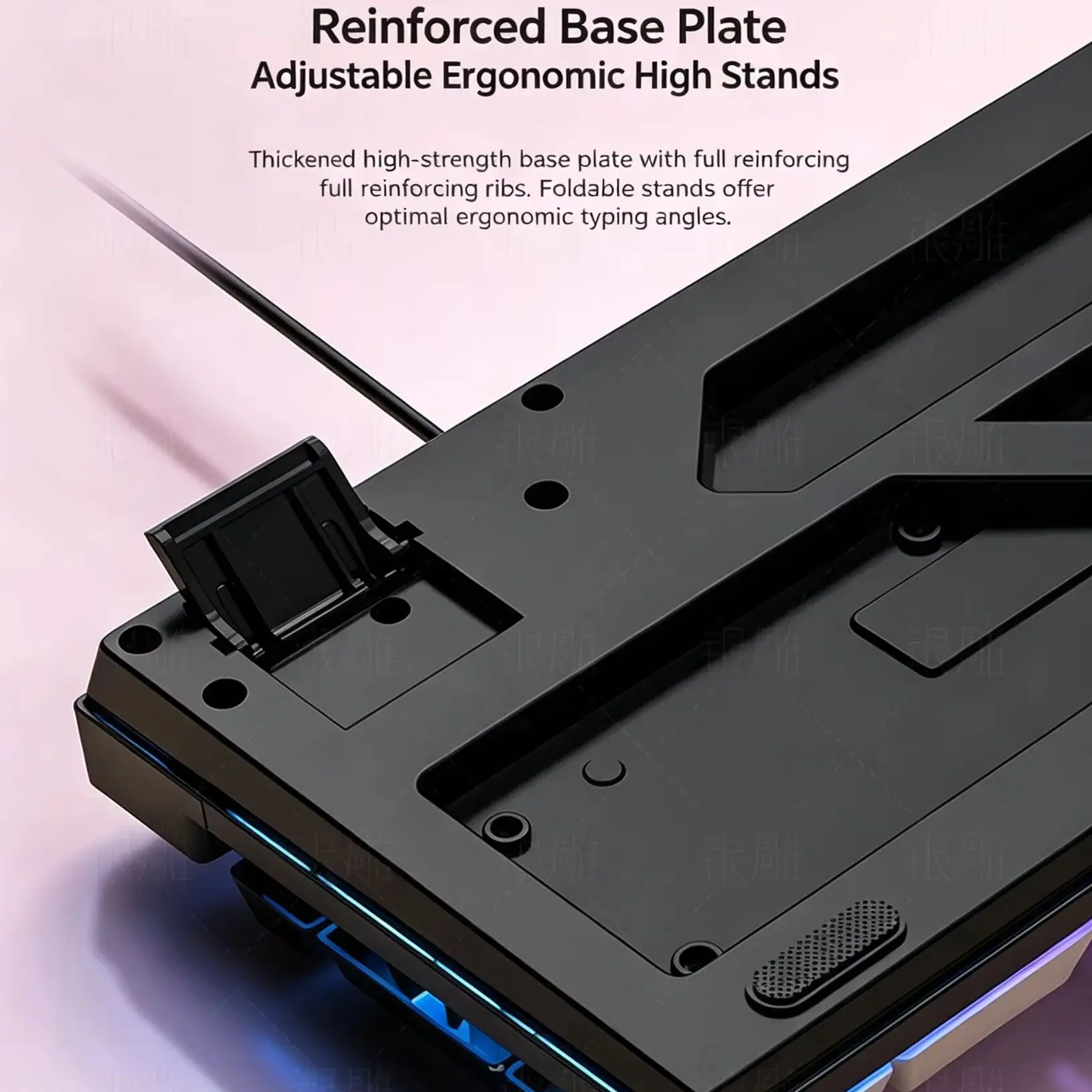 RGB Backlit Waterproof Wired Gaming Keyboard with Mechanical Feel