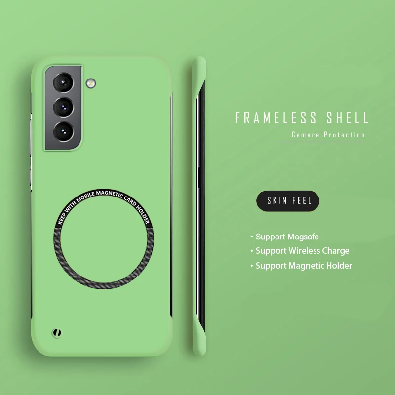 Sleek Frameless Magnetic Matte Phone Case with MagSafe Compatibility