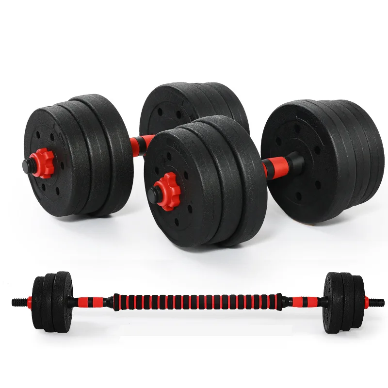 Dumbbell Bar with Barbell Buckle Barbell Bar Threaded Dumbbell Handles Powerlifting Fitness Equipment for Home Gym Accessories