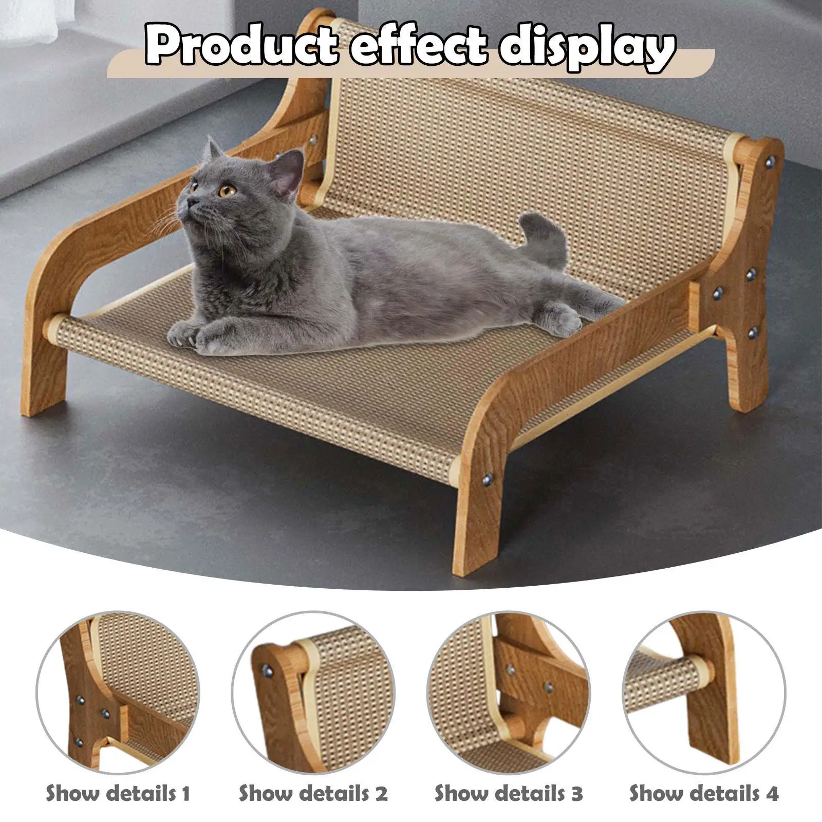 Cat Scratcher Cardboard Sofa Shape Indoor Cats Small Medium Large Elevated Cartoon Pet Furniture for Sleeping Resting Playing