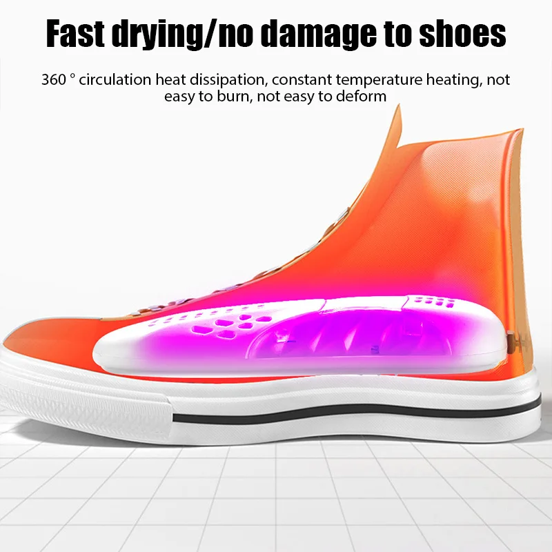 EU/US 110V-220V Race Car Shape Violet Light Shoe Dryer Foot Protector Boot Odor Deodorant Dehumidify Device Shoes Drier Heater 3