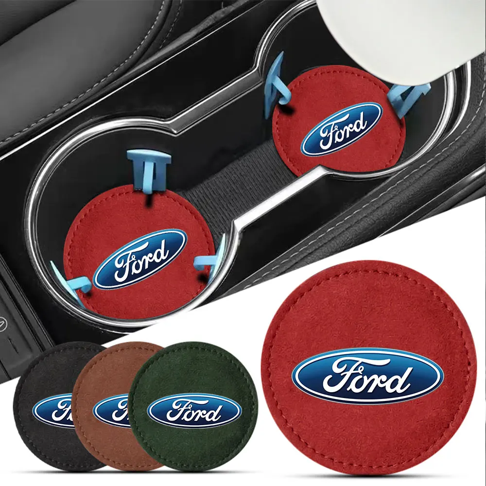Set of 2 Non-Slip Waterproof Heat-Resistant Car Cup Mats