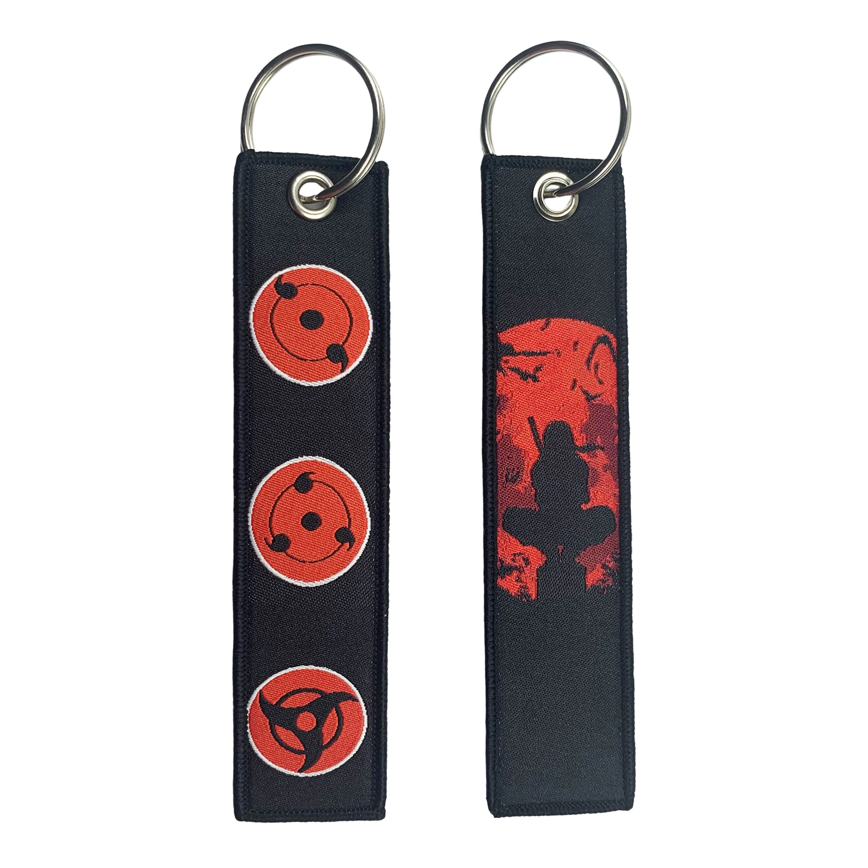 Vintage Cartoon Anime Keychain Embroidered Key Tag Accessory