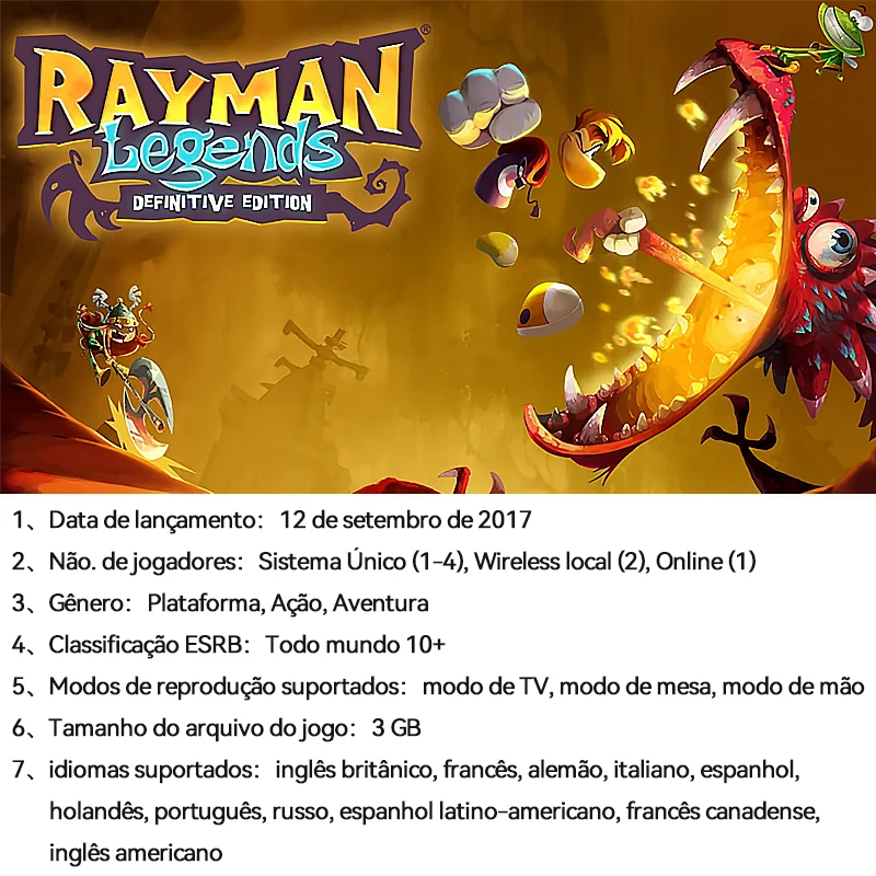 Jogo Rayman Legends - Switch - Curitiba - Brasil Games - Console