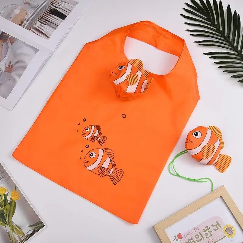 Eco-Friendly Tropical Fish Shopping Bag – Foldable, Spacious, and Convenient