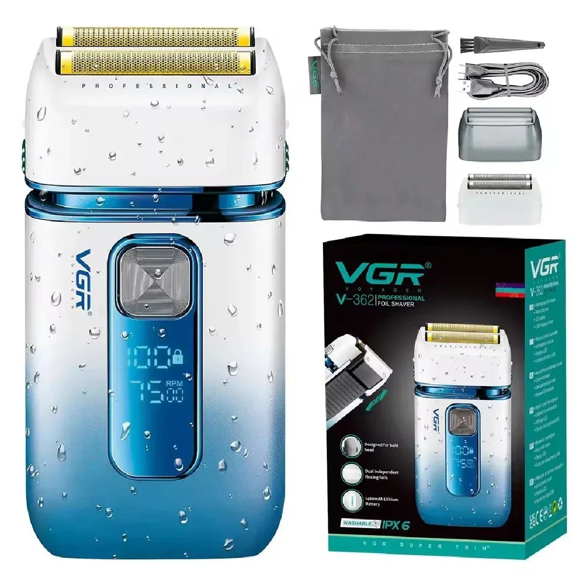 ماكينة حلاقة كهربائية احترافية للشعر واللحية من VG...