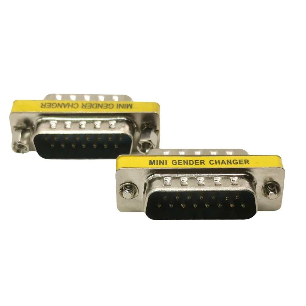 OKIl 10pcs Mini Cambiador De Género DB15 Adaptador Macho A