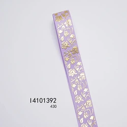Gold Silver Foil Rose Flower Grosgrain Ribbon - 22mm Customizable Design - 50Yards (Silver 156 hot pink)