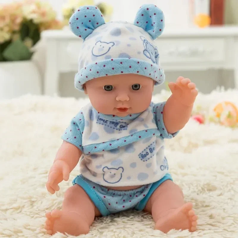 30cm Doll clothes coat Change a suit Reborn baby cartoon crystal super soft cloth doll set sweater doll accessories