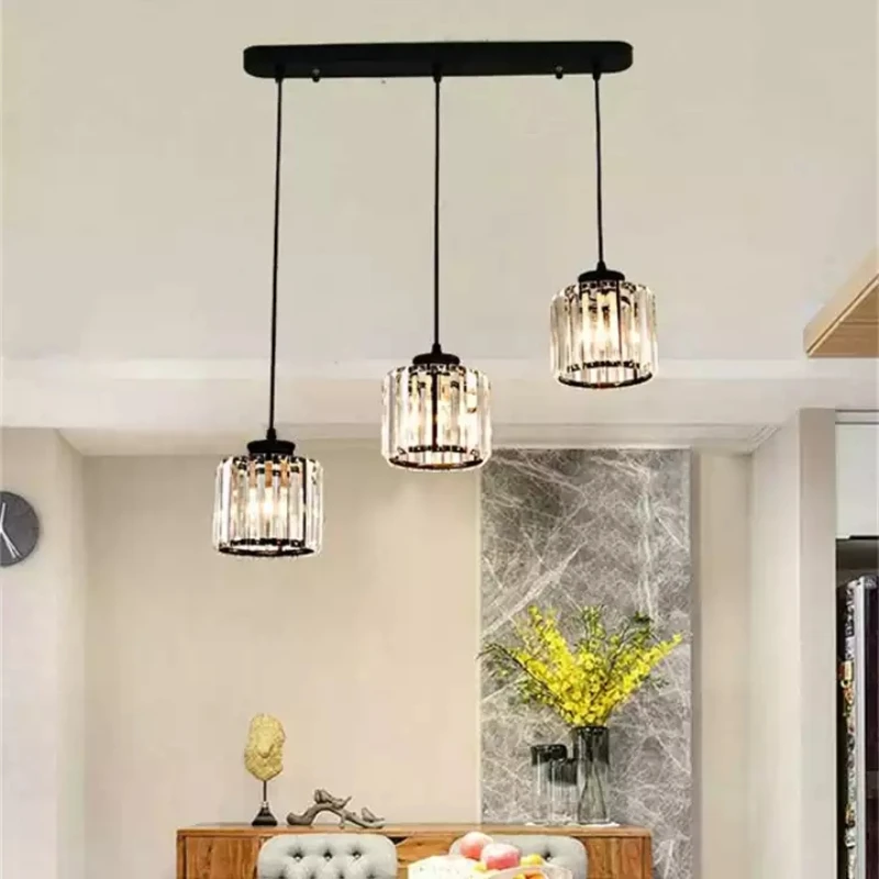 

Crystal Lamp,Ceiling LED Pendant Light,Modern Study Room Dining Room Indoor Lighting,Master Bedroom Parlour Simple Room Decor