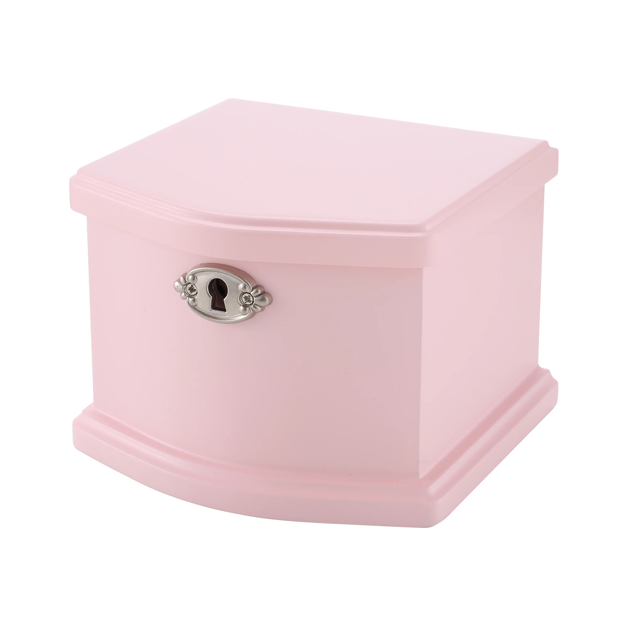 Small Pink Wooden Ballerina Musical Jewelry Box with Mirror and Lock for Girls，Kid's Jewelry Storage Music Box, Gift for Christ 3