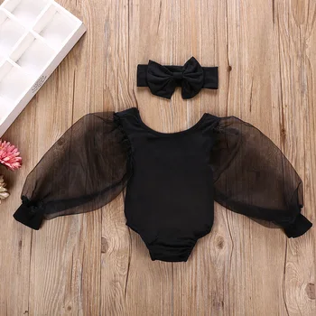 Vestiti della neonata primavera autunno moda manica lunga tuta bella tuta fascia 2 pezzi Set di vestiti della neonata