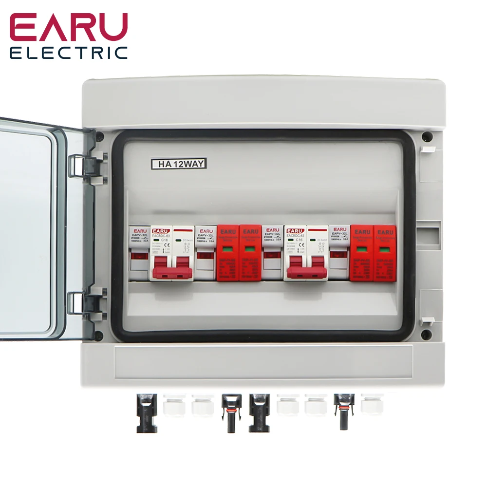 Description Picture 3 of item500V 2 Input 2 Output 2 String For Off Grid Solar Energy System Photovoltaic Array Solar PV Combiner Box DC Circuit Breaker