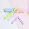 New Mini Macro Blade Eyebrow Knife Easy To Carry Foldable Retractable Eyebrow Scraper For Novice Folding Eyebrow Knife 2