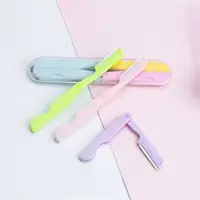 New Mini Macro Blade Eyebrow Knife Easy To Carry Foldable Retractable Eyebrow Scraper For Novice Folding Eyebrow Knife 2