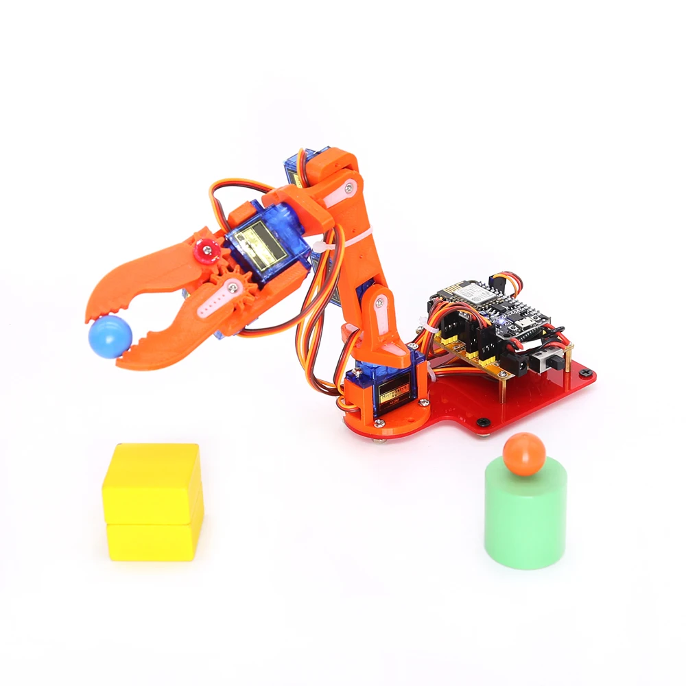 Dof Mecânico Braço Robô Manipulador Garra para Arduino Criador Aprendizagem Faça Você Mesmo Kit Robô Web Controle Remoto Sg90 Mg90s - Imagem 2