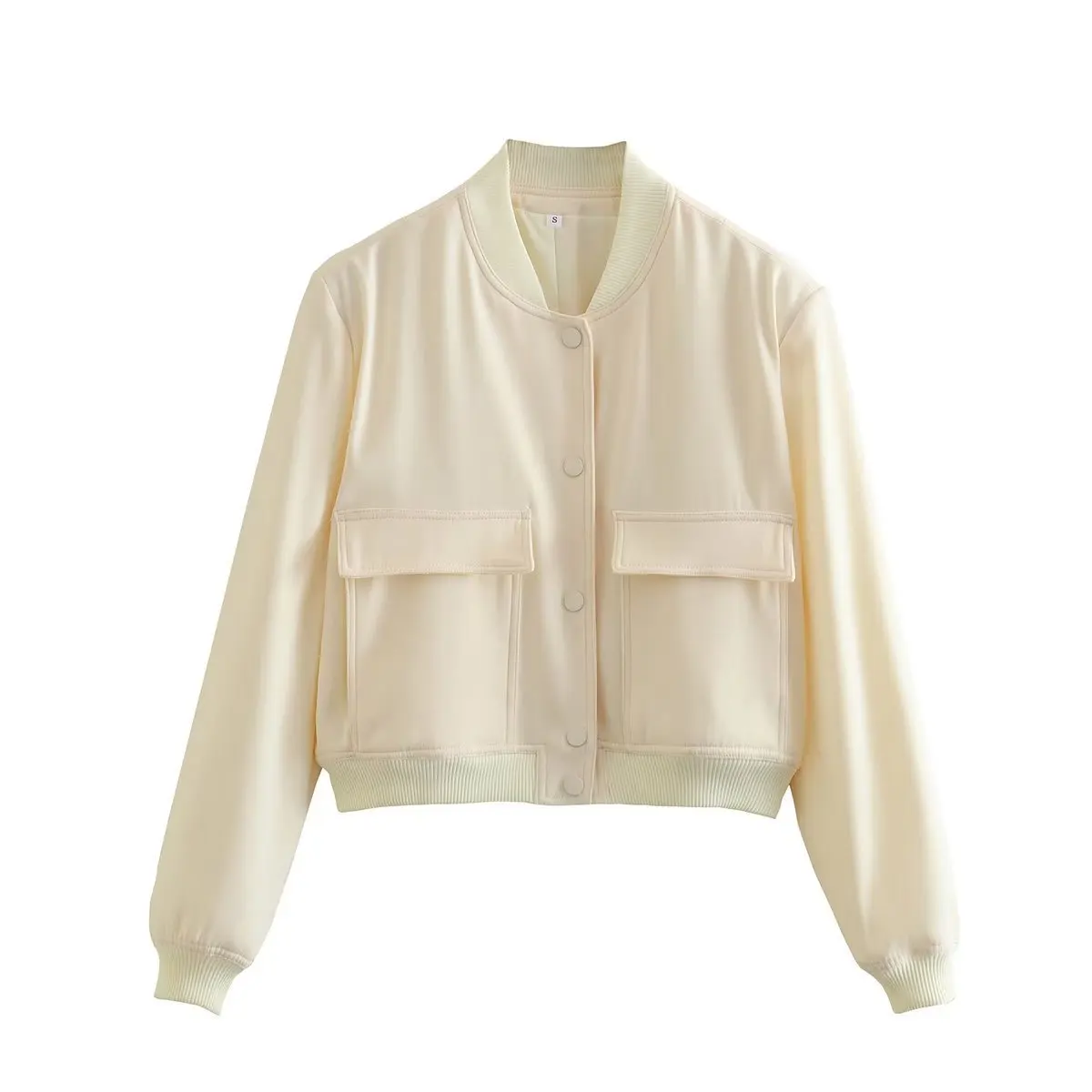 Chamliforve 2023 Women Bomber Jacket Fashion Autumn Jackets Pockets Vintage Female Long Sleeve Casual Coat New in Outerwear Tops
