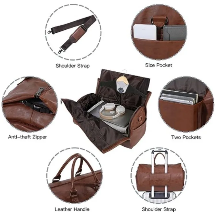 Carry-on Garment Bag Large Duffel Bag Suit Travel Weekend Flight Shoe Pouch Men Women travel bag
