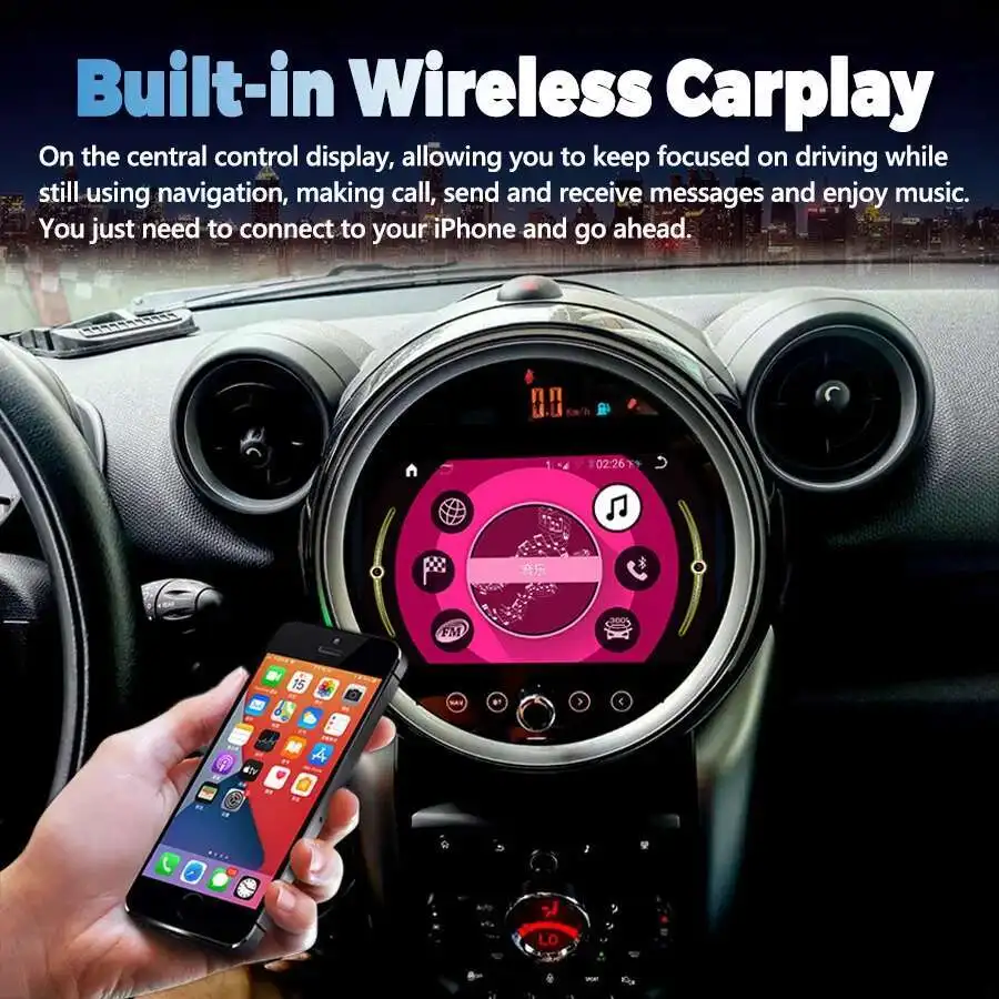 Pantalla de autoradio Android 13 para MINI COUNTRYMAN R60 R54 MINI COOPER unidad principal de Radio de navegación GPS Carplay DSP red 4G Lte 2