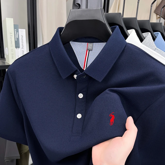 Polo à manches courtes pour hommes, marque haut de gamme, luxe, broderie de poney, T-shirt léger et respirant, nouvelle mode, haut Paul 1