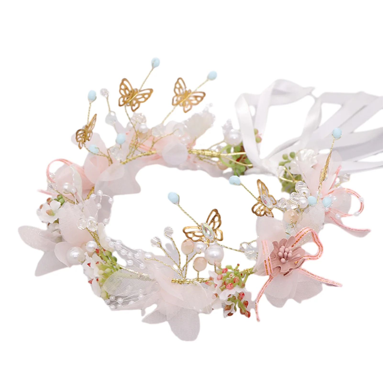 

Женский обруч для волос с бабочками и цветами, простой свадебный обруч из сплава, свадебные аксессуары для женщин, мамы, дочери, друзей
