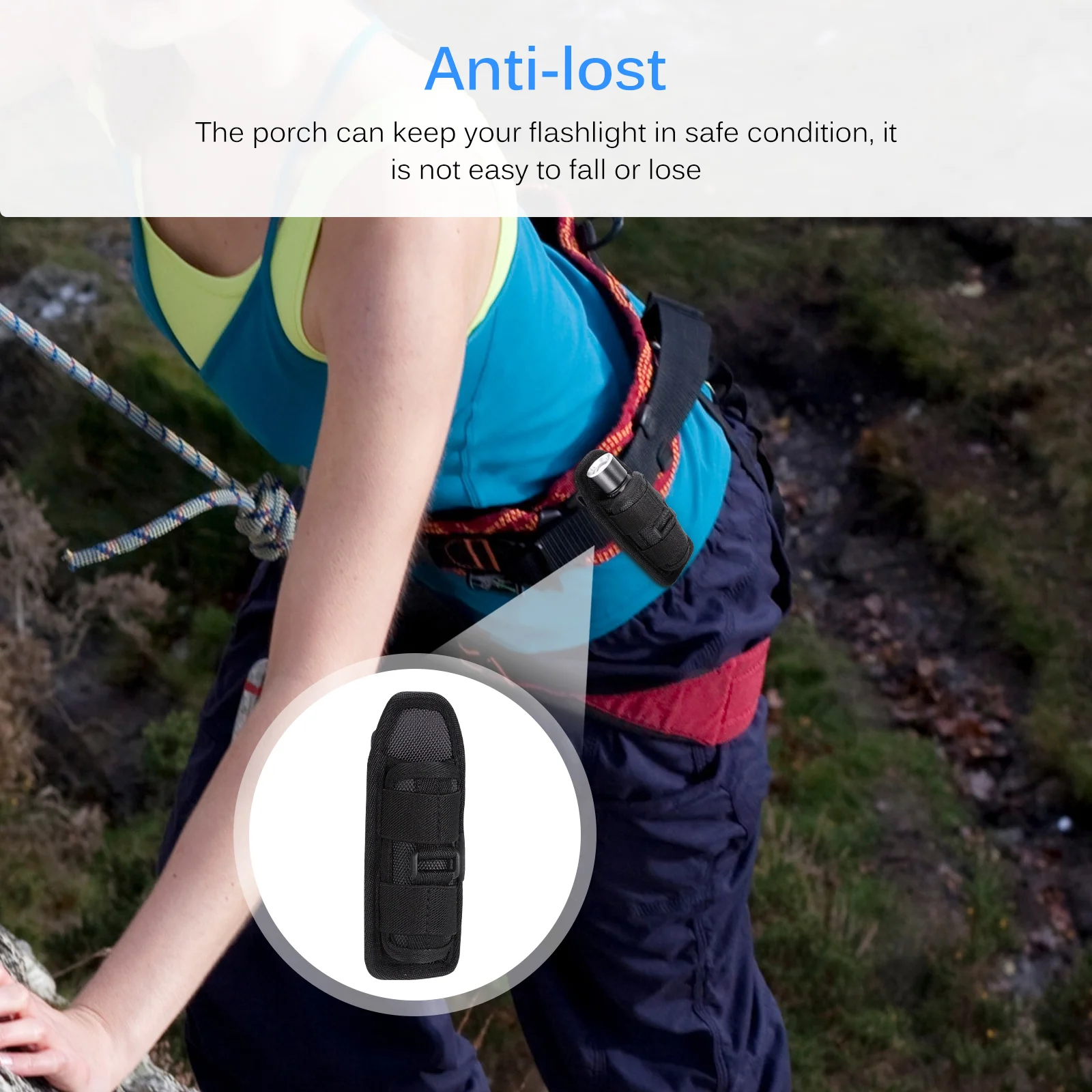 Tactical Flashlight Pouch 360 Degree Holster Rotary Torch Case Belt Torch Bag Durable Hunting Lighting Accessory Survival Kits - Image 4