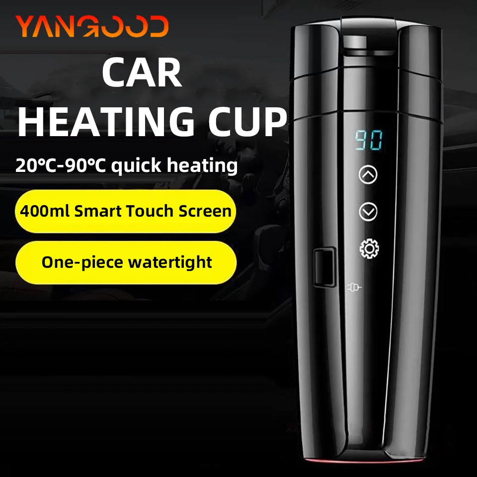 Smart Car electric kettle Stainless Steel 12V 24V Touch LCD Display