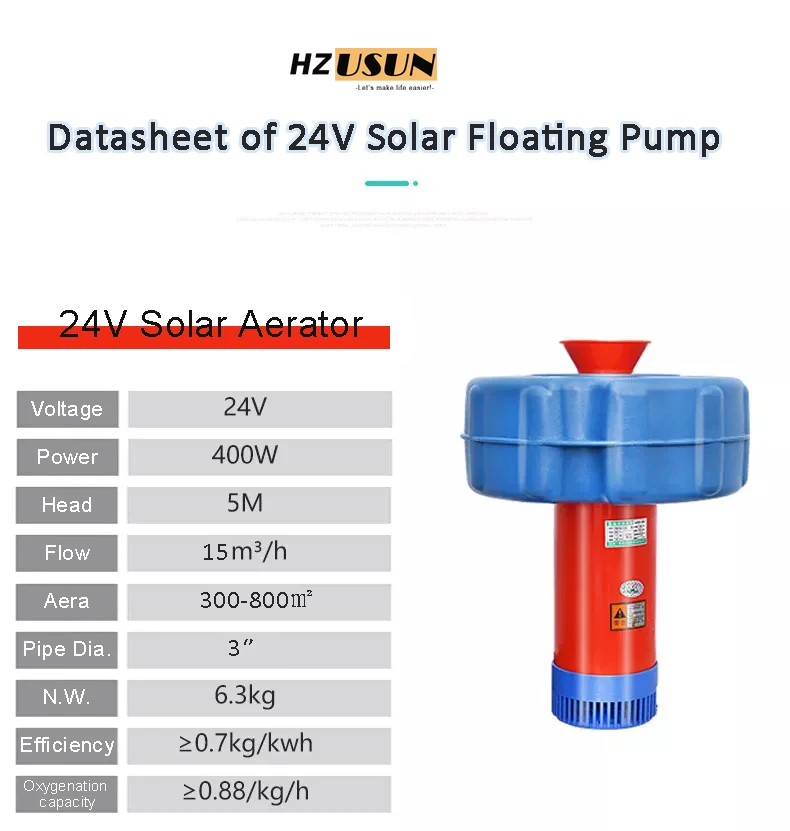24V DC Brushless Water Jet Aerator Floating Fountain Solar Pump for Sightseeing Fish Pond Aeration Machine Built in Controller