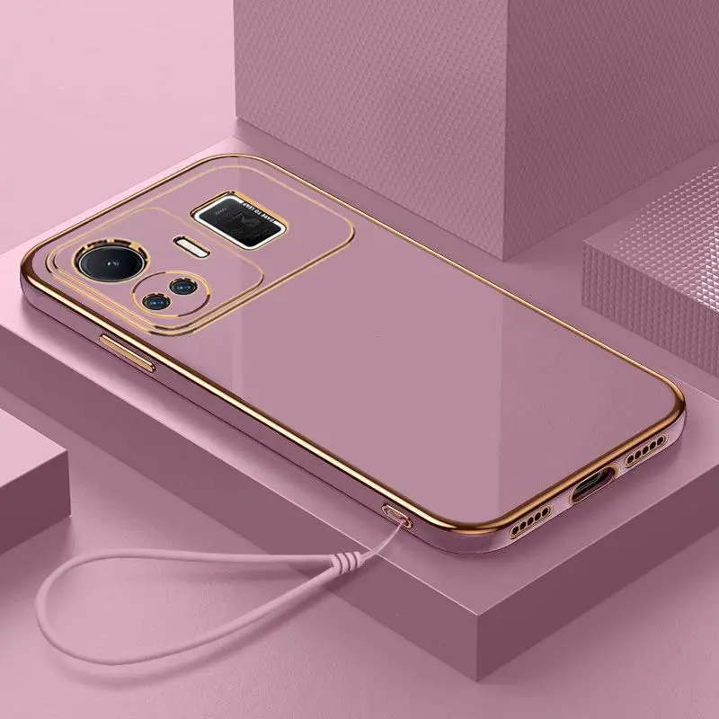 Luxury Square Plating Shockproof Phone Case - Premium Back Cover
